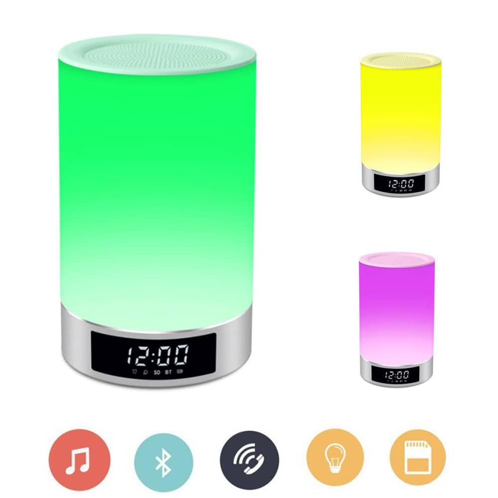 Hordozható Okos Hangszóró Érintéssel, Bluetooth, Vezeték nélküli, RGB LED Lámpával — imaginea 2