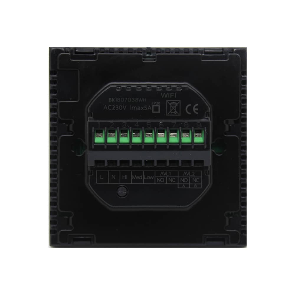 Vezetékes Légkondicionáló Termosztát BeOk TGT70WIFI-AC2, Mobiltelefon-vezérlés, Kompatibilis a HVAC rendszerekke — imaginea 3