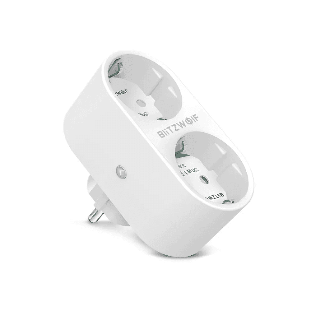 Okos Kettős Wi-Fi Konnektor Blitzwolf BW-SHP7, 3680W, 16A, Fogyasztásfigyelés, Alexa, Google és IFTTT kompatibilis, Fehér — imaginea 2