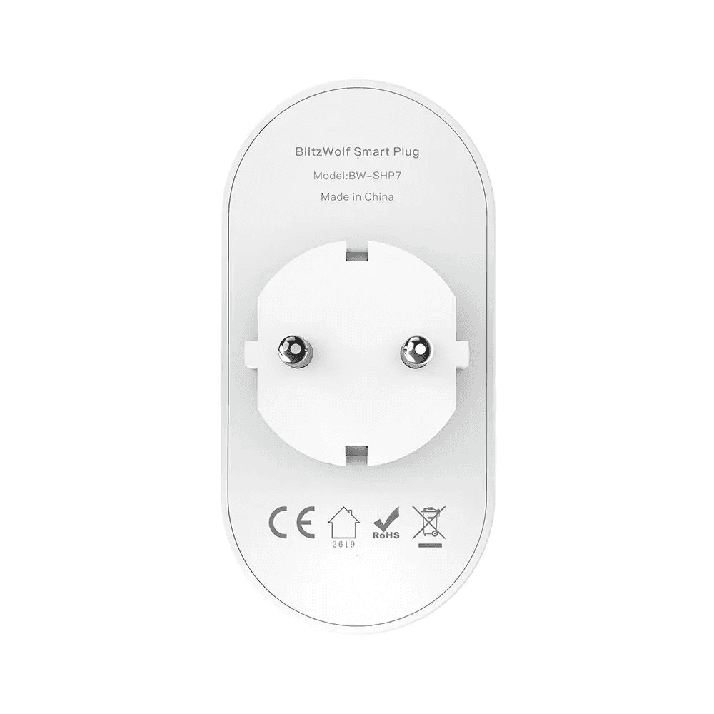 Okos Kettős Wi-Fi Konnektor Blitzwolf BW-SHP7, 3680W, 16A, Fogyasztásfigyelés, Alexa, Google és IFTTT kompatibilis, Fehér — imaginea 4