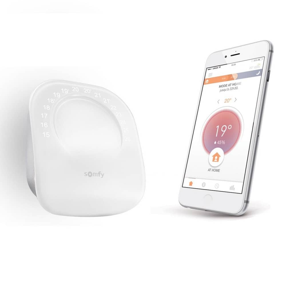 Intelligens Vezetékes Termosztát, Somfy, Okos telefon vezérlésű, Wi-Fi, a Google Assistant, az Amazon Alexa, Tahoma és IFTTT kompatibilis — imaginea 2