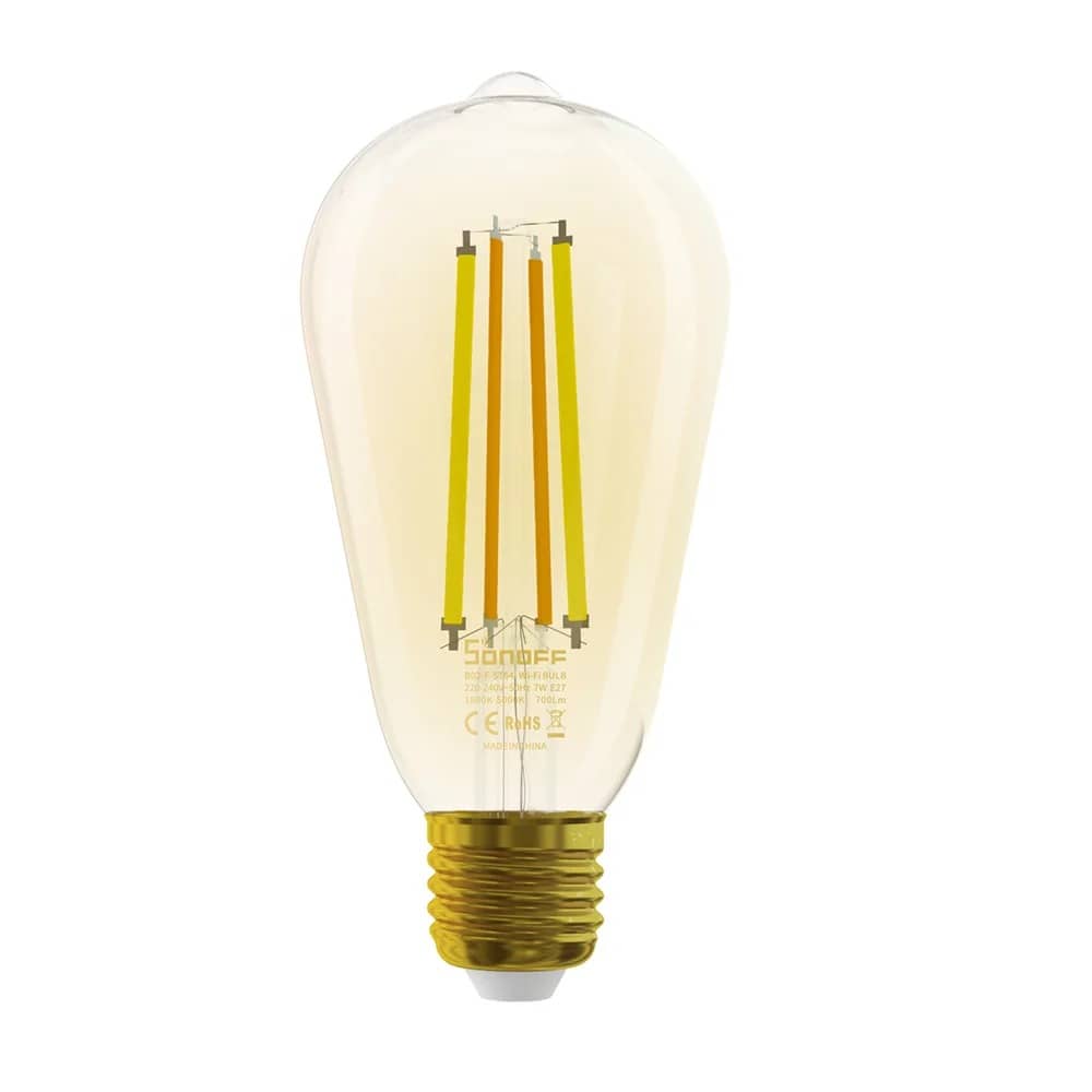 Intelligens Izzó Sonoff B02-F-ST64 LED, Wi-Fi, 7W, 700 LM, Tompító, Alkalmazásvezérlés — imaginea 1