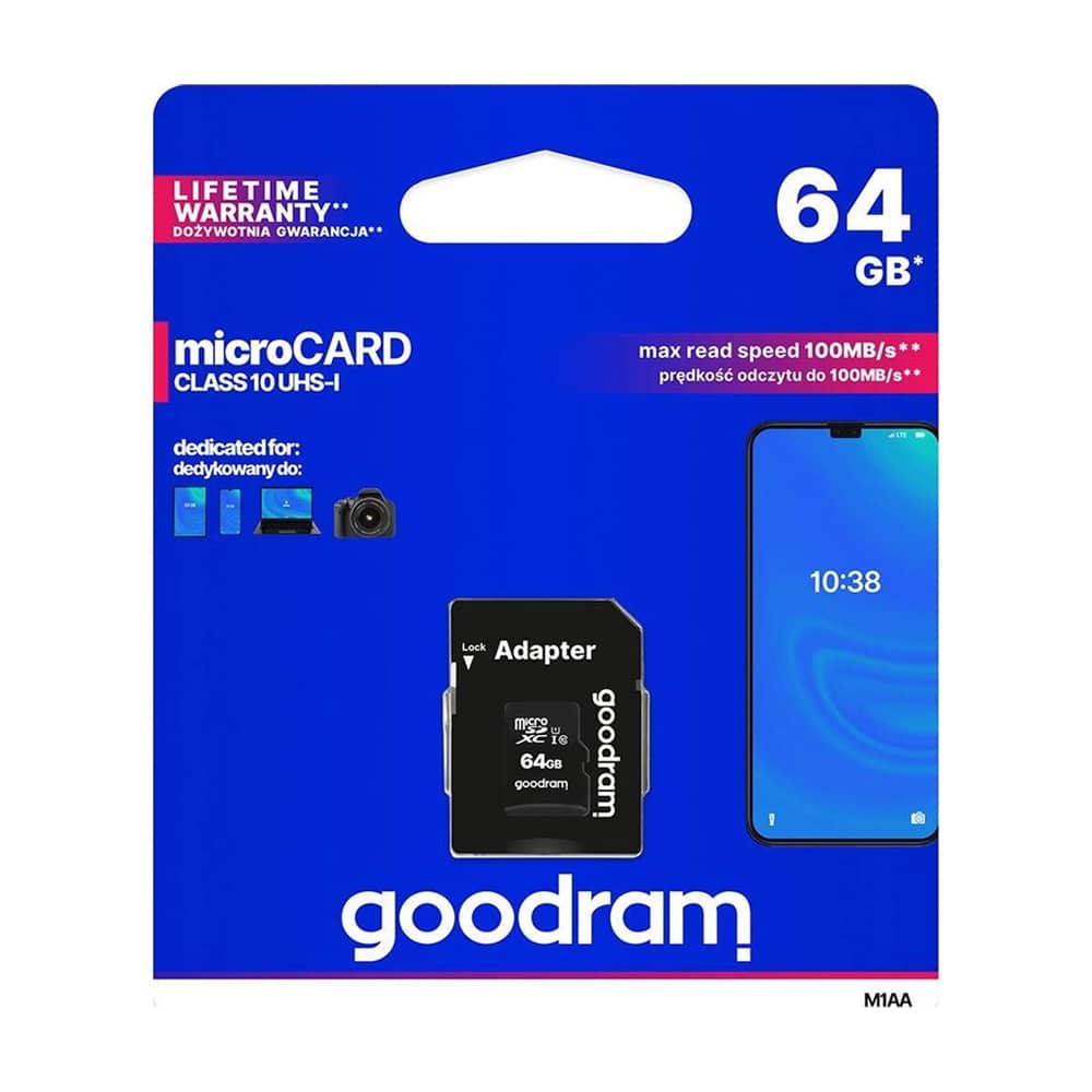 Memóriakártya SD XC Micro 64GB GOODRAM, M1AA-0640R12 — imaginea 5