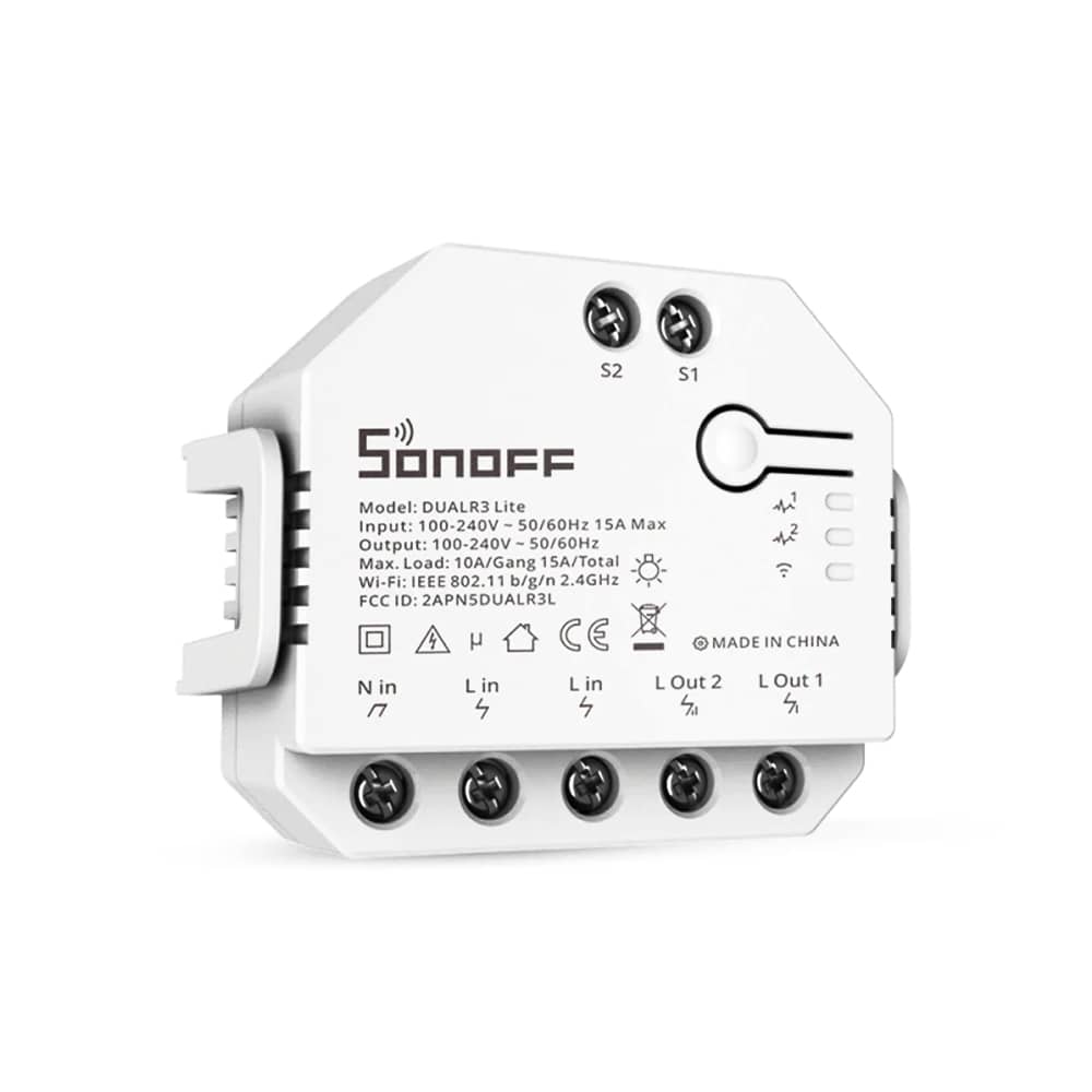 Sonoff Dual R3 Lite 2 Csatornás Relé, Programok, 2,4 GHz-es Wi-Fi — imaginea 1