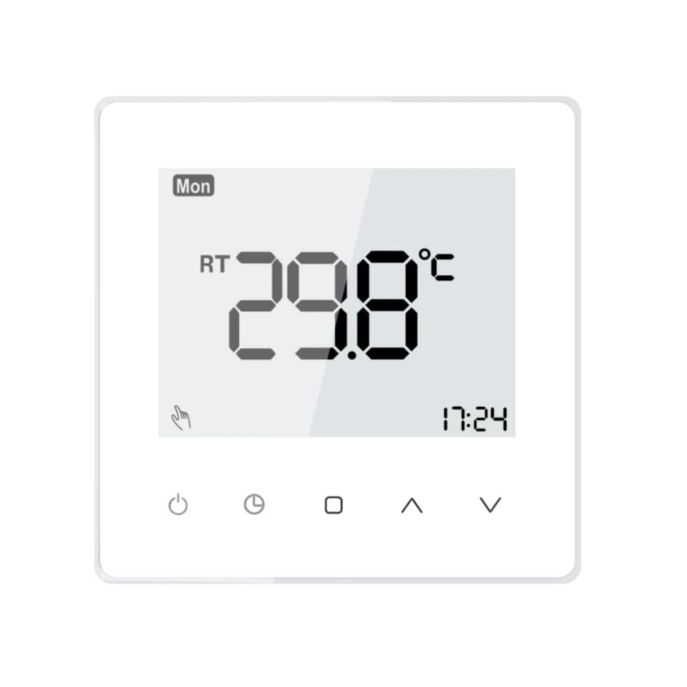 Luxion TP608 Vezetékes Termosztát Gáz- vagy Elektromos kazánhoz, Programozható, Fagyvédelem és Memória funkcióval, Fehér — imaginea 1