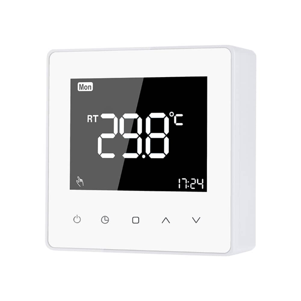 Luxion TP618 Vezetékes Termosztát Gáz- vagy Elektromos kazánokhoz, LCD kijelzővel, Memóriával, Fehér — imaginea 2