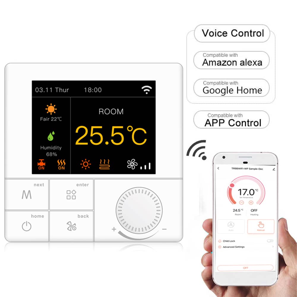 BeOk TCR8-WIFI-WP(3A) Wi-Fi Okos Termosztát Gáz kazánhoz, Programozható, Alexa, Google, Smart Life alkalmazás — imaginea 4