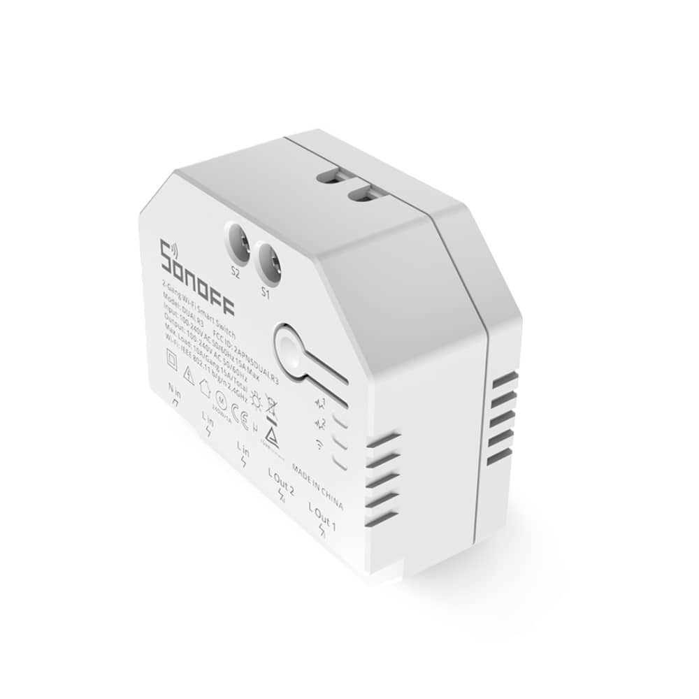 Sonoff Dual R3 Relé 2 csatorna, Programozás, Wi-Fi 2,4 GHz, Energiamérő — imaginea 4