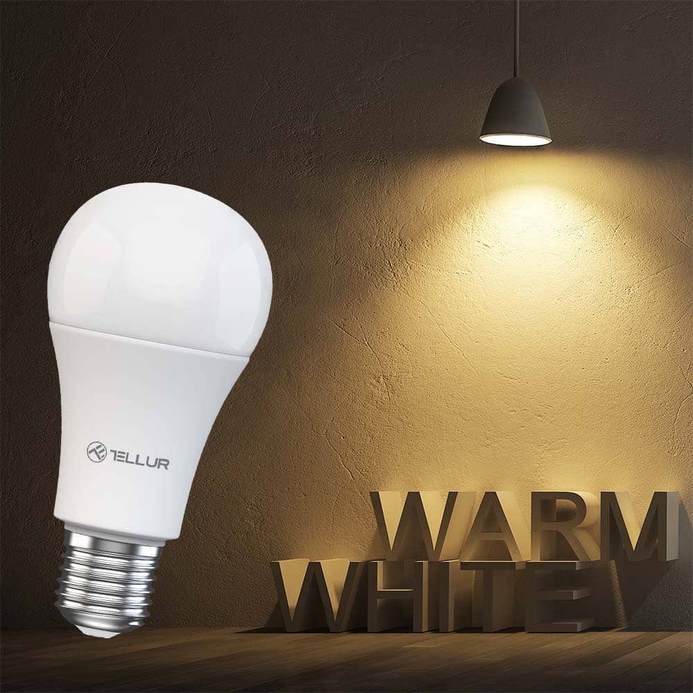 Okos LED Izzó TELLUR, Wi-Fi, Szabályozható, E27, 9W, 820 lm — imaginea 2