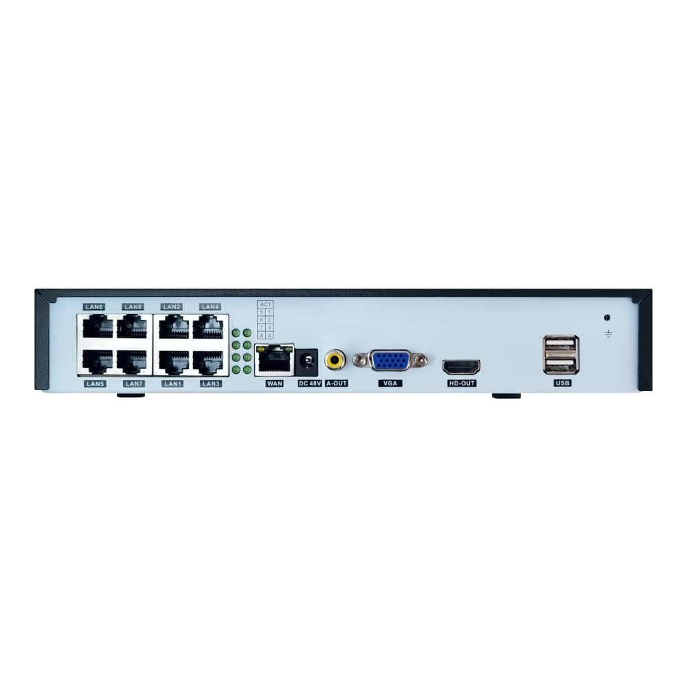 8 csatornás NVR Besnt BS-N08PT, 8CH POE NVR, H.265, 1080P, 5MP — imaginea 3