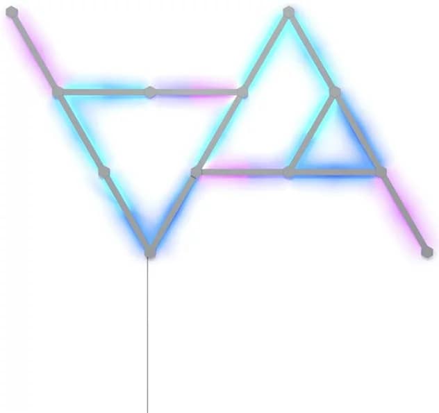 Készlet 15 Fénypanel Nanoleaf Lines Starter Kit, RGBW LED világítás, Wi-Fi, Zene szinkronizálás, Kompatibilis hangasszisztensekkel — imaginea 2