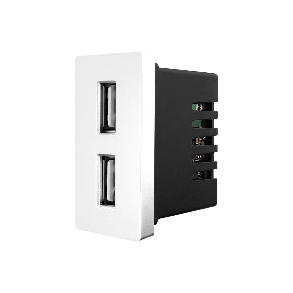 LUXION USB Töltő Csatlakozó Aljzatmodul Üvegkeret Nélkül — imaginea 2