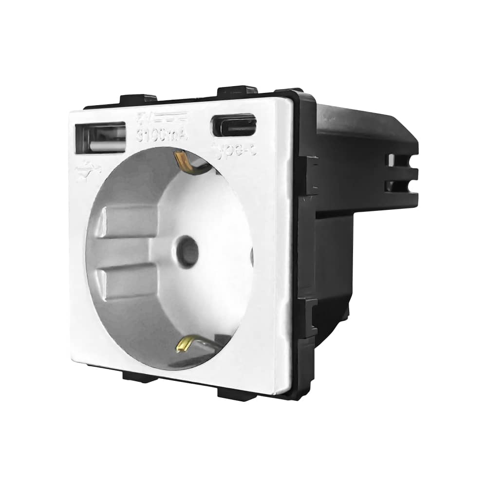 LUXION Konnektor + USB-A + USB-C Töltőaljzat-csatlakozó, dugaj aljzatmodul — imaginea 2