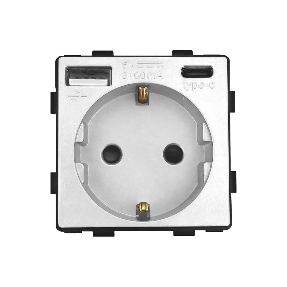 LUXION Konnektor + USB-A + USB-C Töltőaljzat-csatlakozó, dugaj aljzatmodul — imaginea 3