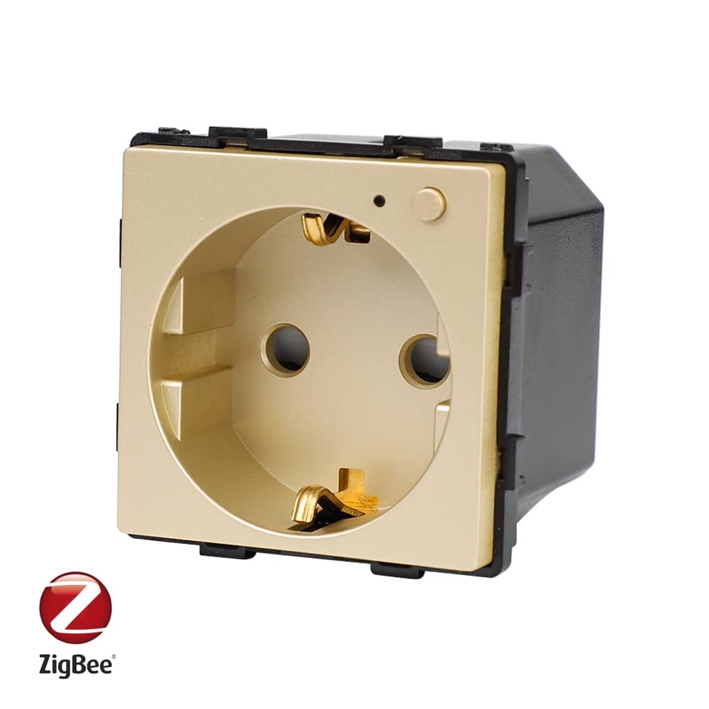 LUXION Egyszerű Zigbee Protokoll Konnektor Aljzatmodul Üvegkeret Nélkül — imaginea 1