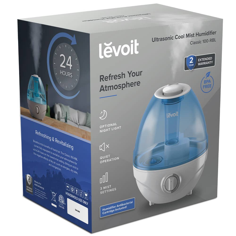 Párologtató Levoit Classic 100-RBL, Ultrahangos, Űrtartalom 2,4 L, Zajszint 30 dB, Terület 10–27 m² — imaginea 5