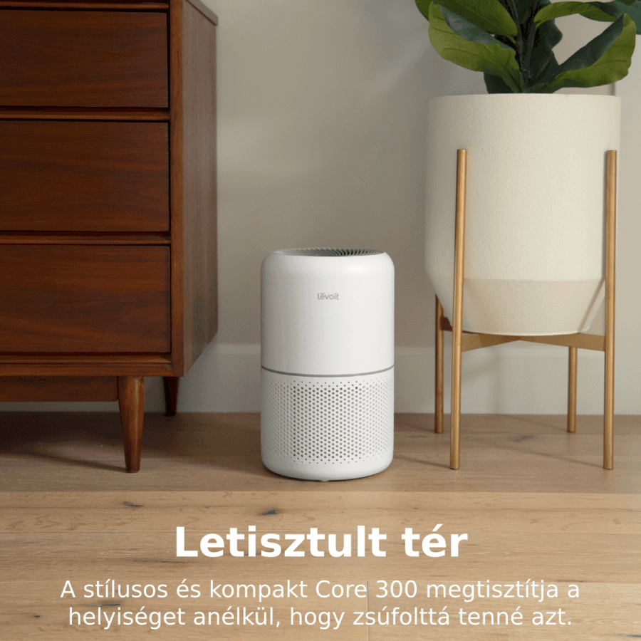 Levoit Core 300-RAC Légtisztító, Fehér, True HEPA szűrő, Aktív szén, Szuper halk, Érintőképernyő — imaginea 7