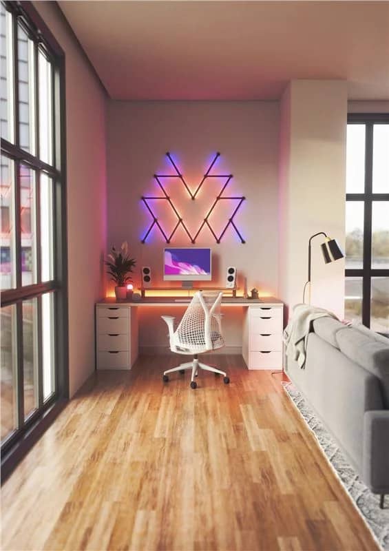 Nanoleaf Lines Skin, Matt borítás Lines Ledpanelhez, 9 darabos Matt Fekete, 9 Darab — imaginea 3