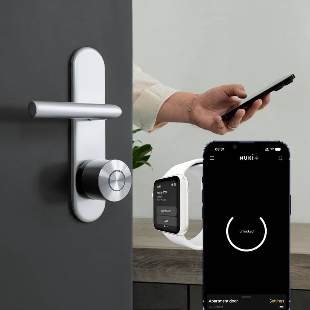 Nuki Smart Lock Pro 5.0 Intelligens Okos Ajtózár, 9 Hónapos Üzemidővel, Ultragyors Motorral, Automatikus Zárás / Nyitás — imaginea 3