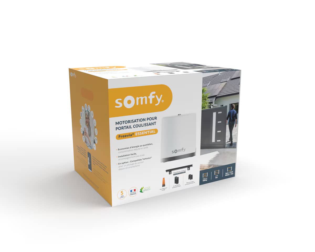 Somfy FreeVia Essential Tolókapu Automatizálási Készlet, 2 Távirányítóval, Automatikus Nyitás / Zárás — imaginea 3