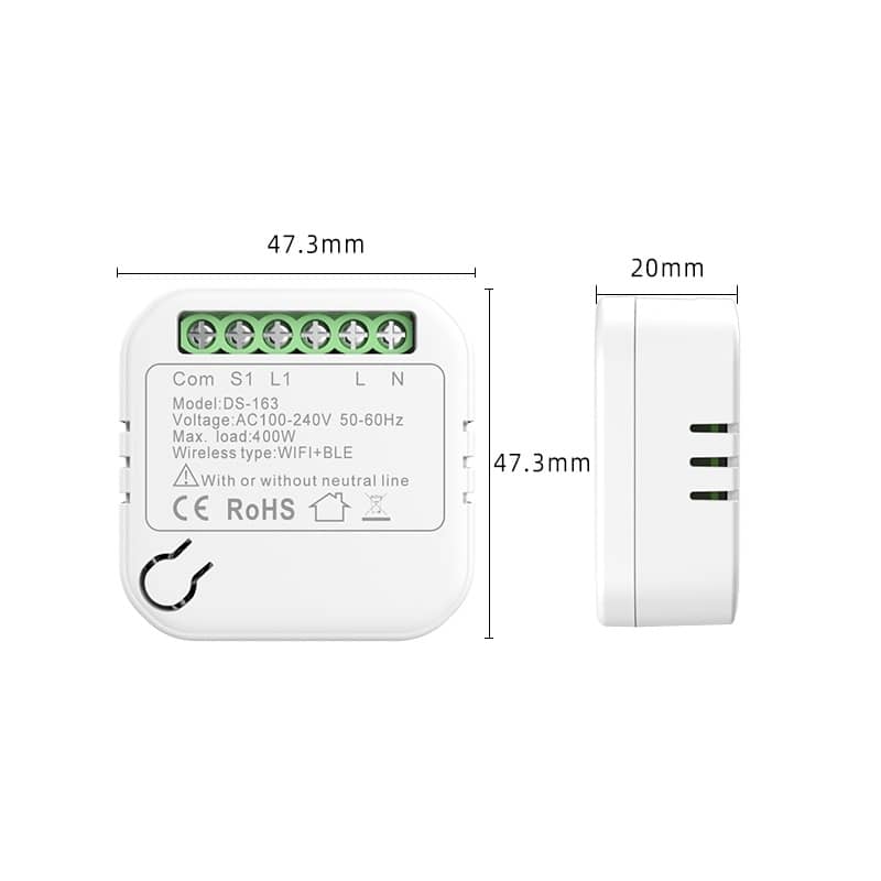 LUXION Mini-Smart Relé, Wi‑Fi, 1 bemenet, 1 kimenet, Alkalmazásvezérlés — imaginea 4