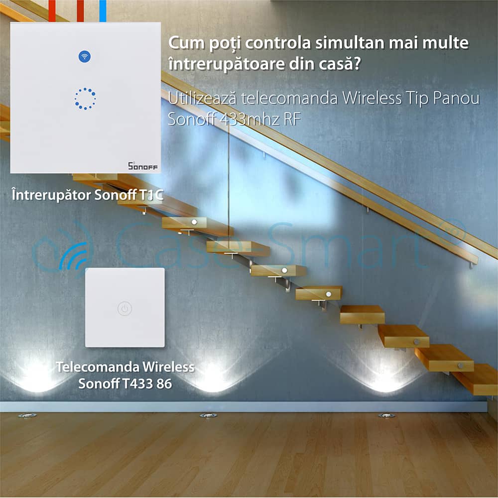 Érintéses Üveges Távirányító Sonoff — imaginea 2