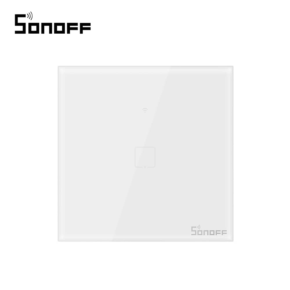 Sonoff Egyszerű Érintőkapcsoló T0EU1C, Wi-Fi, Mobiltelefon-vezérlés, Hőálló kristályüveg — imaginea 1