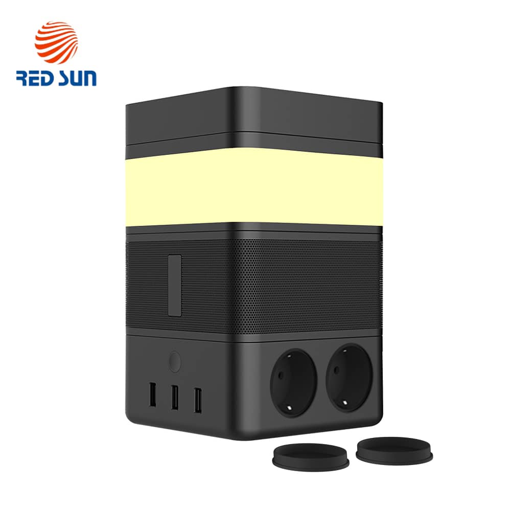 Hordozható Hangszóró Okos lámpával, Külső akkumulátor funkció, Vezeték nélküli töltő, Bluetooth, Redsun RS-02EU-SP — imaginea 1