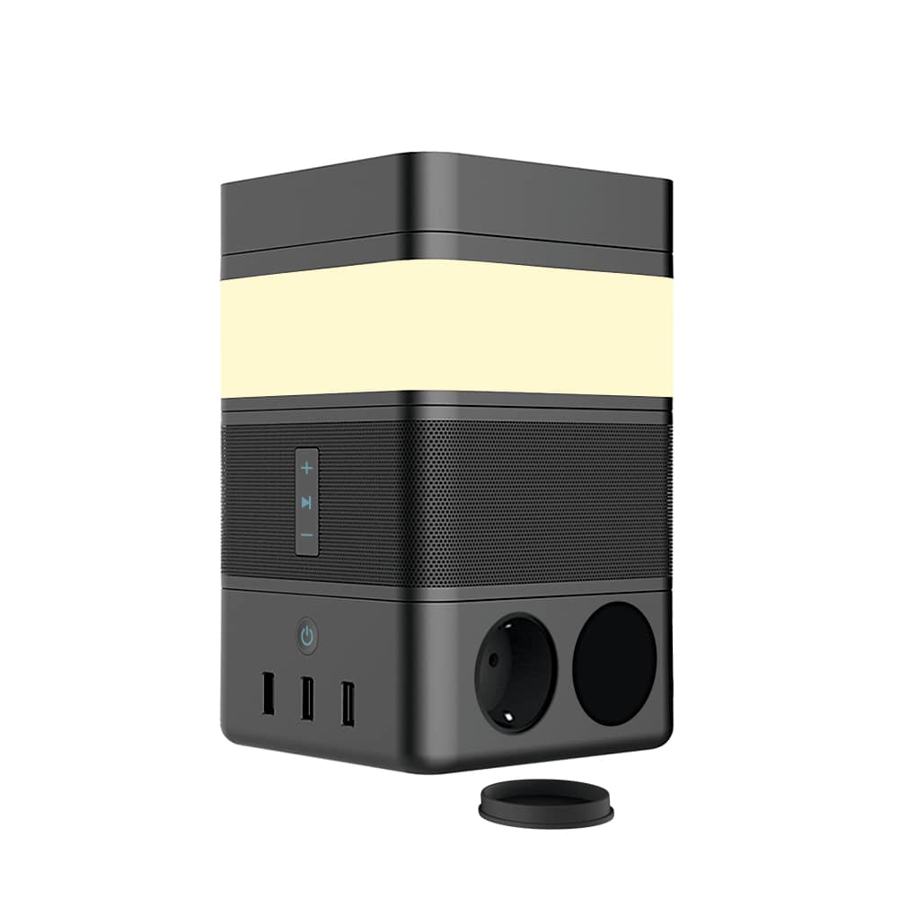 Hordozható Hangszóró Okos lámpával, Külső akkumulátor funkció, Vezeték nélküli töltő, Bluetooth, Redsun RS-02EU-SP — imaginea 3