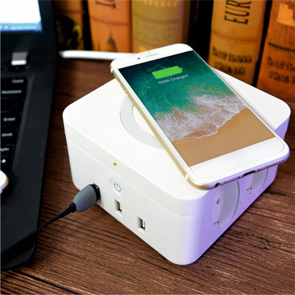 Hordozható Hangszóró Okos lámpával, Külső akkumulátor funkció, Vezeték nélküli töltő, Bluetooth, Redsun RS-02EU-SP — imaginea 4
