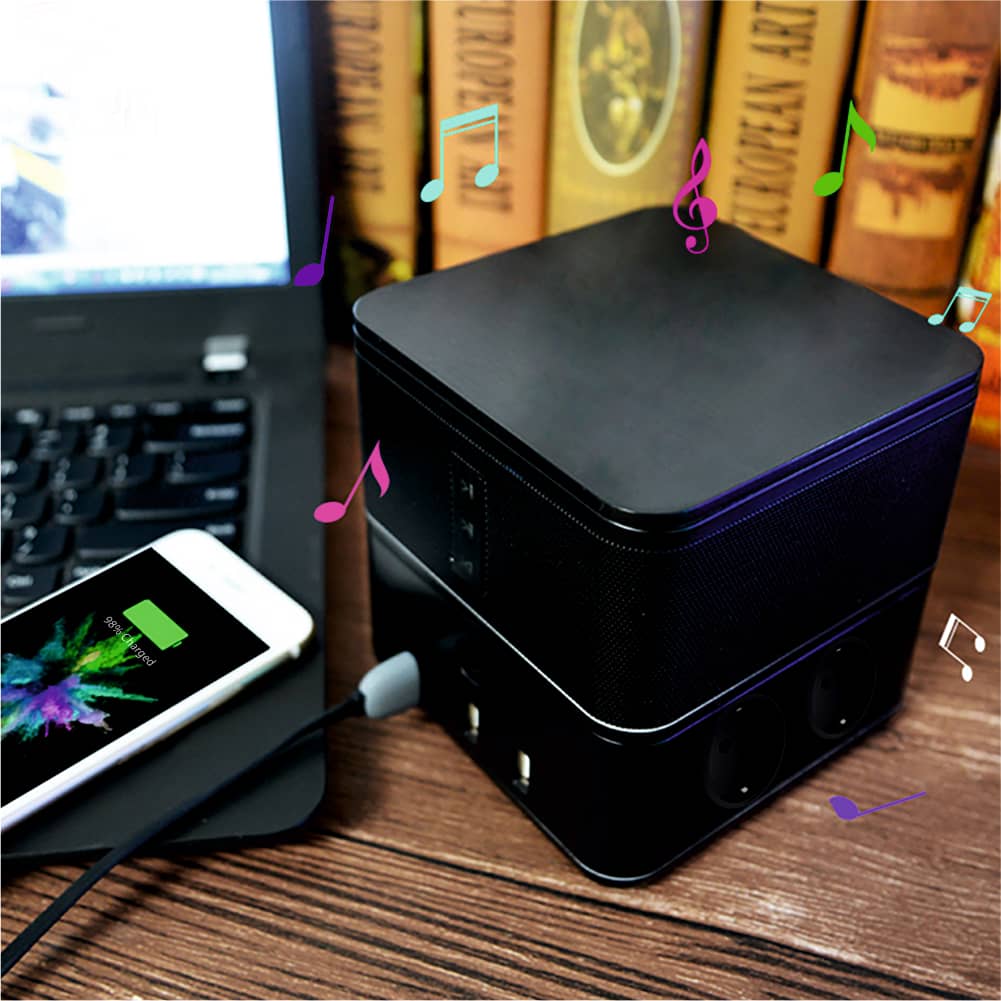 Hordozható Hangszóró Okos lámpával, Külső akkumulátor funkció, Vezeték nélküli töltő, Bluetooth, Redsun RS-02EU-SP — imaginea 5
