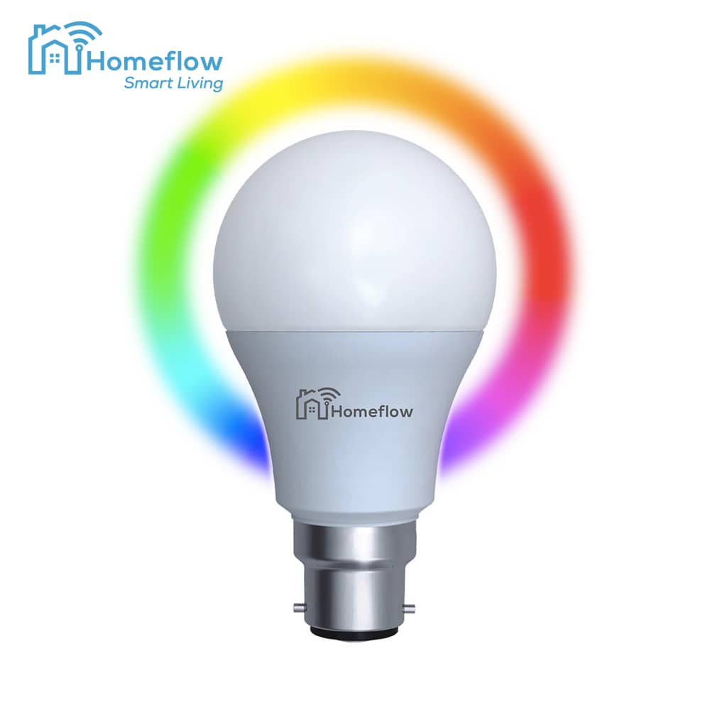 Intelligens Led Izzó Vezeték Nélküli Homeflow B-5006, B22, 9w (60w), 806lm, Rgb, Tompítható, Mobiltelefon Vezérlés — imaginea 1
