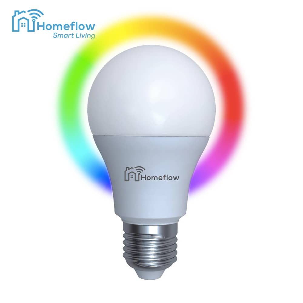 Intelligens Led Izzó Vezeték Nélküli Homeflow B-5011, E27, 9w (60w), 806lm, Rgb, Tompítható, Mobiltelefon-vezérlés — imaginea 1
