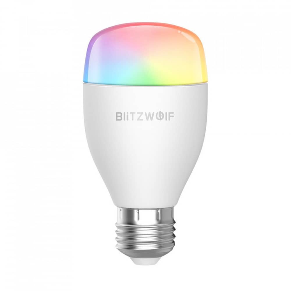 Intelligens Izzó Blitzwolf BW-LT27, Wi-Fi, E27, 9W, Hangvezérlés, 850 LM, RGB — imaginea 1