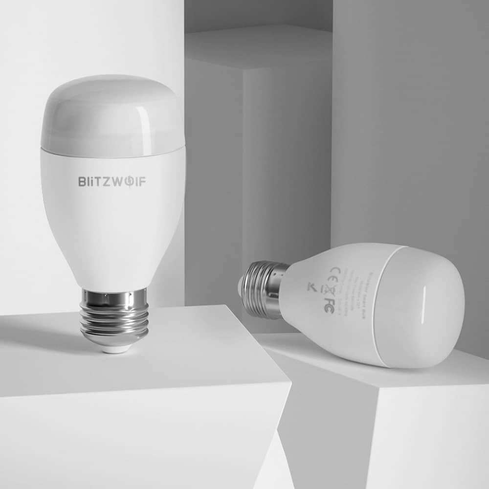 Intelligens Izzó Blitzwolf BW-LT27, Wi-Fi, E27, 9W, Hangvezérlés, 850 LM, RGB — imaginea 4