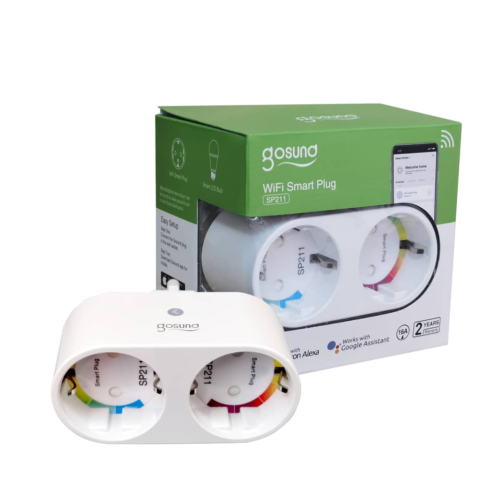 2 db Okos Dupla Konnektor Gosund SP211, 3680W, 16A, Fogyasztásfigyelés, Alexa, Google Assistant és IFTTT vezérlés — imaginea 5