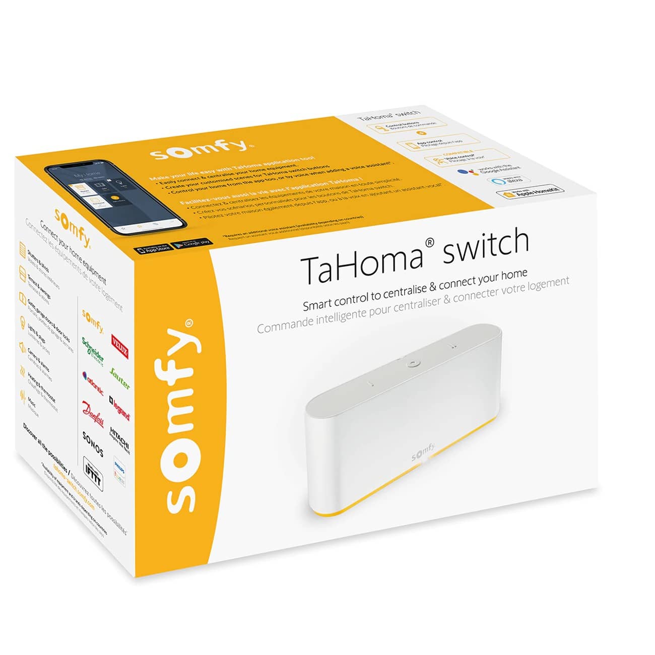 Somfy Tahoma Switch DIY Okosközpont, RTS & Zigbee 3.0 kompatibilitás, Hangvezérlés a Google Assistant-al, Amazon Alexa-val és az Apple HomeKit-el — imaginea 5
