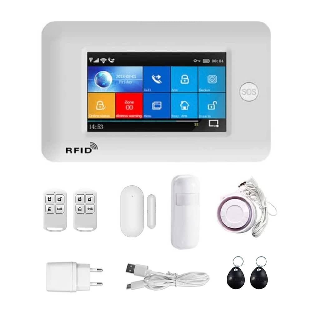 Biztonsági Rendszer Készlet Riasztóval PGST PG-106, Wi-Fi és GSM csatlakozás, Hangvezérlés, 4,3" kijelző — imaginea 1
