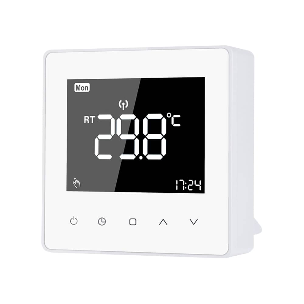 Luxion TP618RF Termosztát RF Vevővel Gáz- vagy Elektromos kazánokhoz, LCD kijelzővel, Memóriával, Fehér