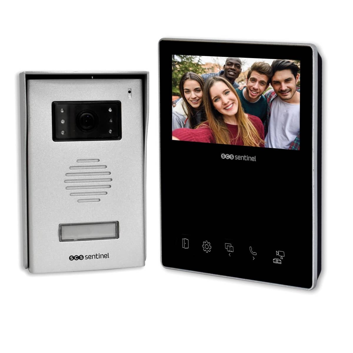 Vezetékes Videó Kaputelefon Scs Sentinel Visiokit 4.3, 4.3 Hüvelykes érintőképernyő, Éjszakai nézet, 10 Dal — imaginea 1