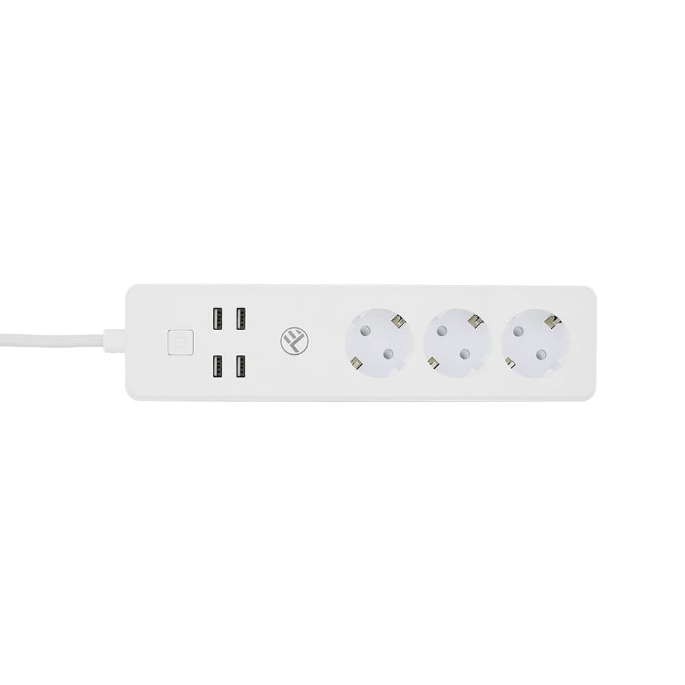 Okos Hosszabító TELLUR Wireless, 3 konnektor, 4 USB, 2200W, 1,8m — imaginea 3