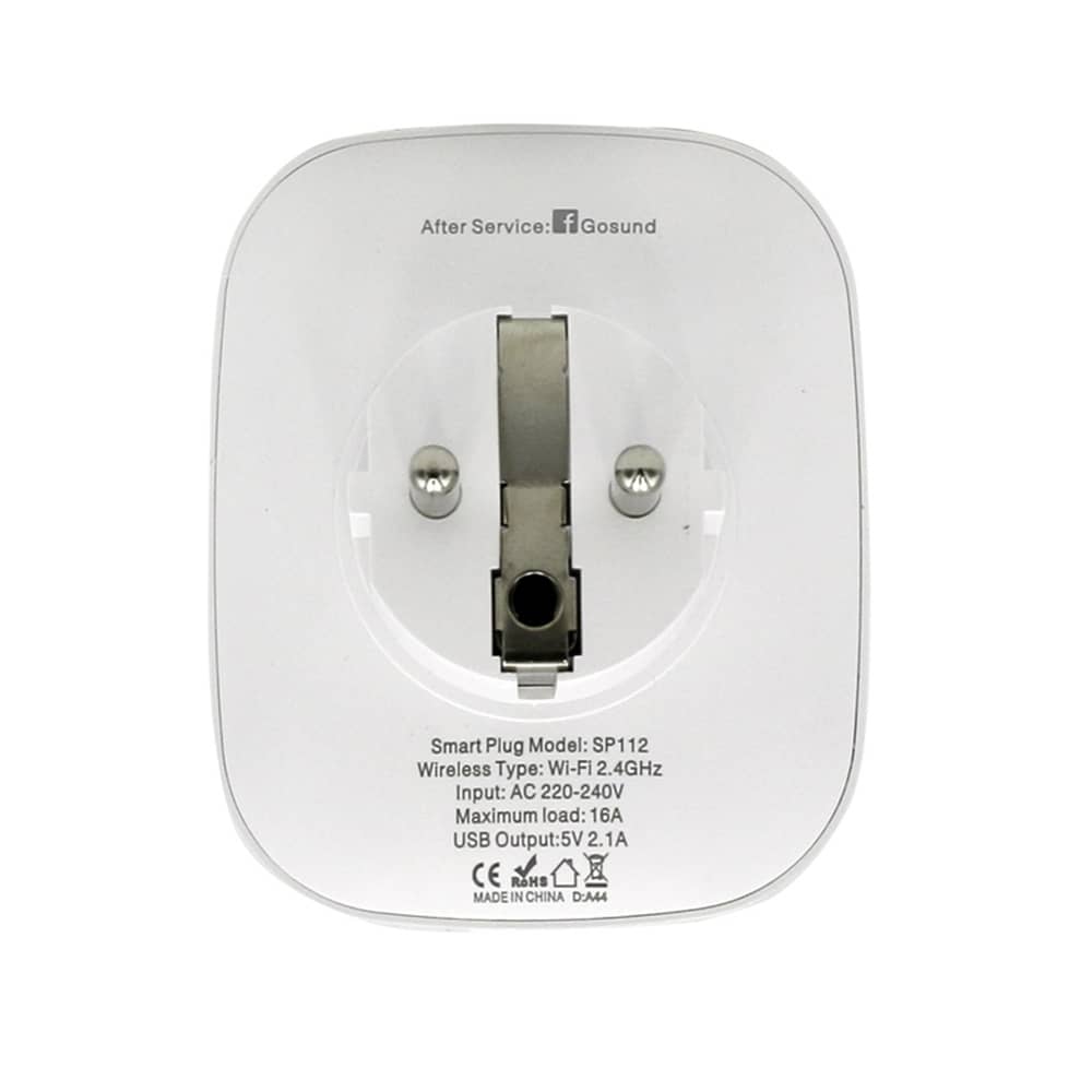 2 db-os Csomag Gosund SP112 Okos Konnektor, Wi-Fi, 3600W, 2 x USB, Alkalmazásvezérlés, Programozás, Fogyasztásfigyelés — imaginea 4