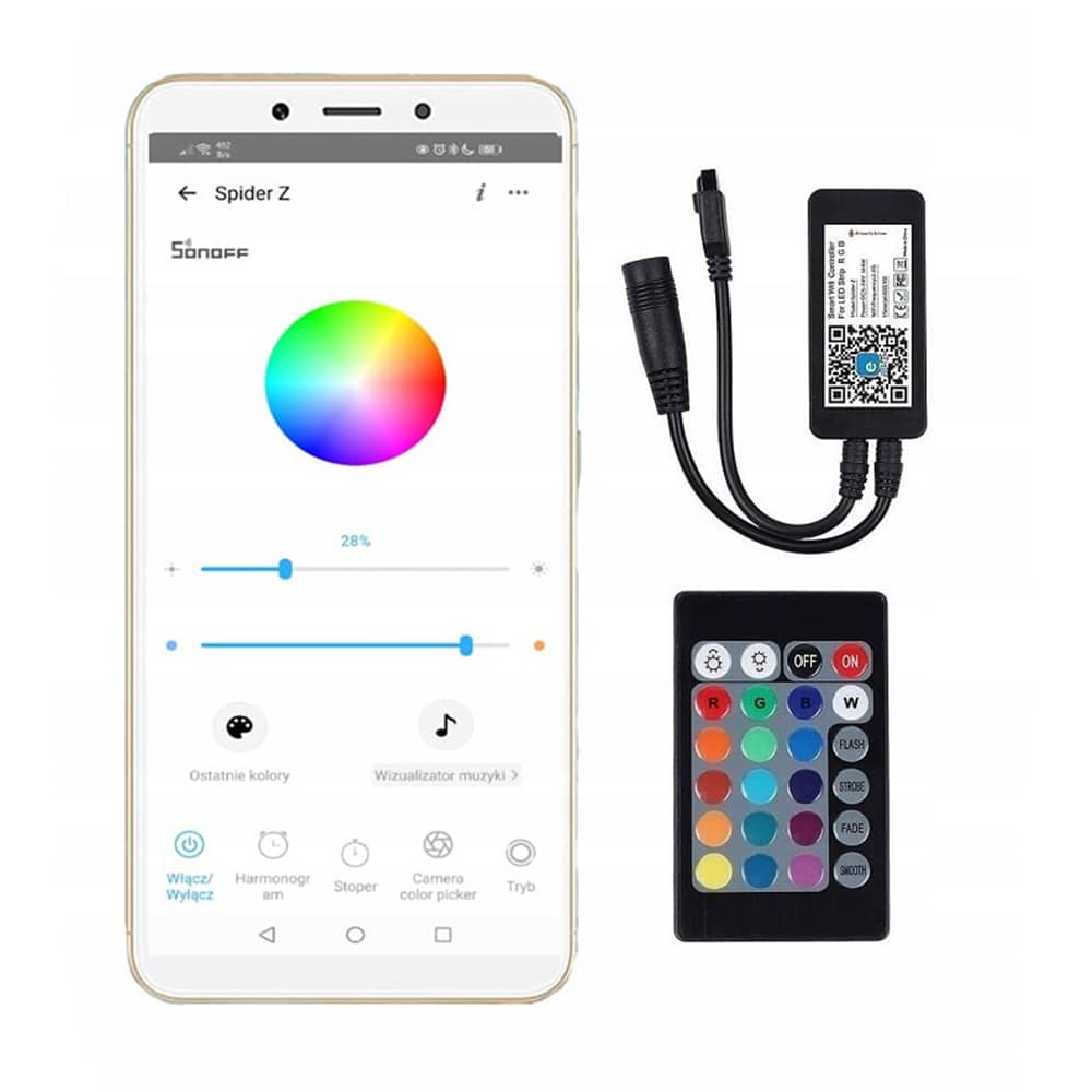 Okos Wi-Fi vezérlő LED-szalaghoz Sonoff L2-C, LED RGB / RGBW, Kompatibilis hangasszisztenshez — imaginea 2