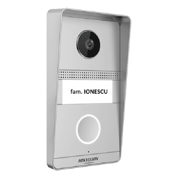 Analóg Kaputelefon Készlet HikVision DS-KIS101-P(S), 7 hüvelykes kijelző, 2 MP kamera, IR távolság 2 méter — imaginea 2