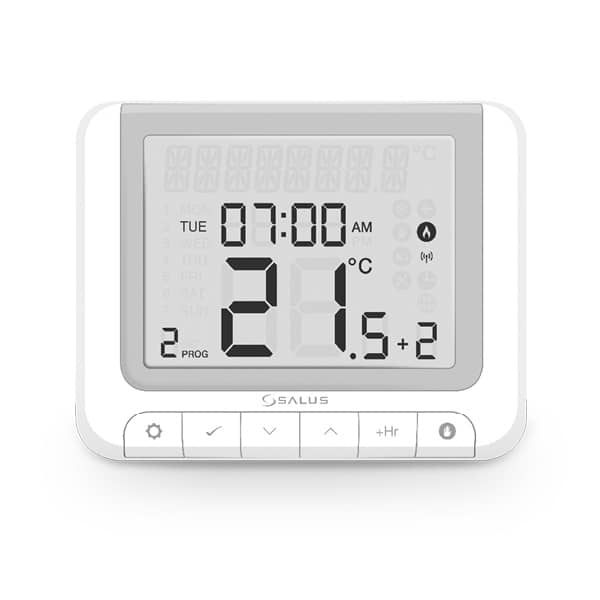 Vezeték nélküli Termosztát Salus RT520RF, LED képernyő, Optimalizálási funkciók, PIN kód — imaginea 2