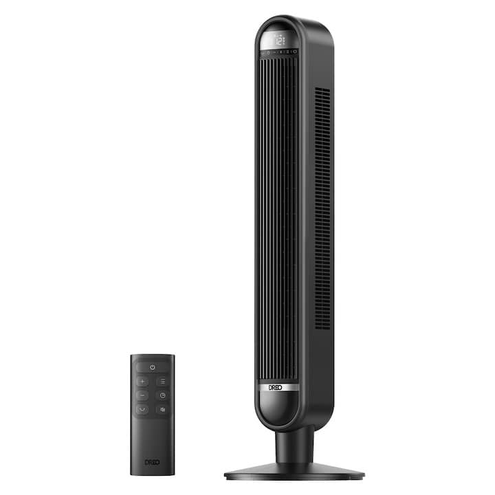 Toronyventilátor DREO Cruiser DR-HTF019, 6 sebességfokozat, 4 funkció, 106 cm, HyperSilent 30 dB, 90°-os oszcilláció, Távirányítóval, Fekete — imaginea 4